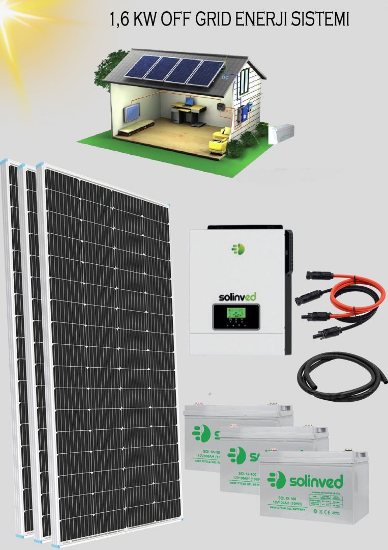 Off-Grid  Güneş Enerjisi Sistemi - 1,6 kW