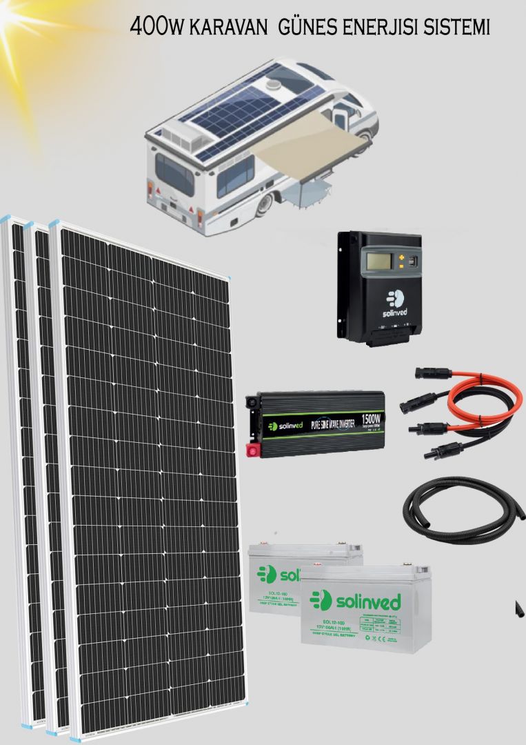 400 w Karavan Güneş Enerjili Sistem