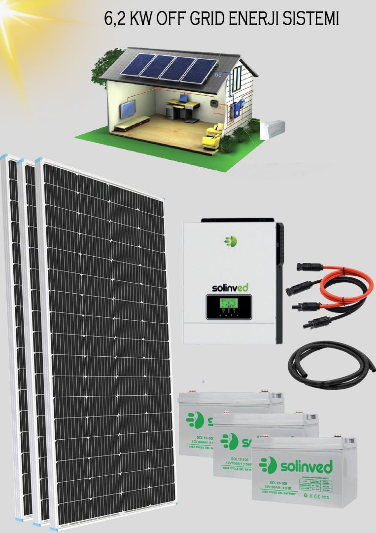 Off-Grid Güneş Enerjisi Sistemi - 6,2 KW